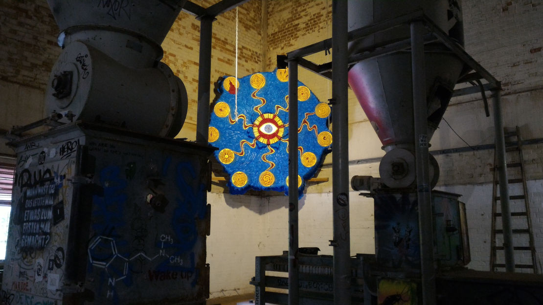 The Pilgrimage of the 13 Blood Moons - Cyclic Installation by Lisa D. Robin at Teufelsberg Berlin